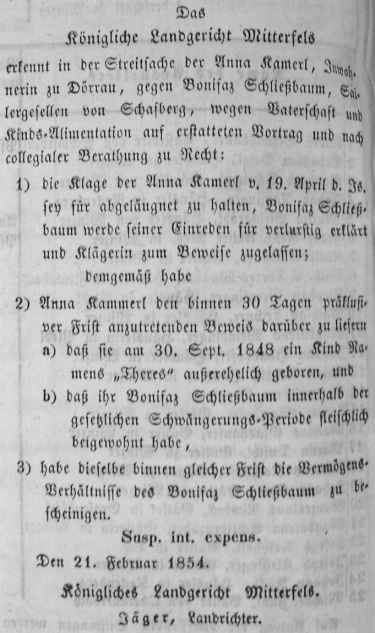 Die fleischliche Beiwohnung in der gesetzlichen Schwängerungs-Periode