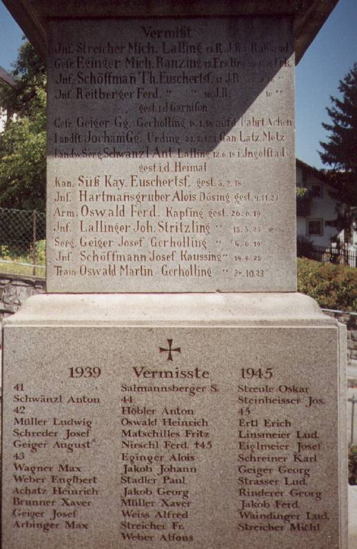 Kriegerdenkmal in Lalling