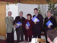 Willi Steger, Prof. Dr. Ludwig Reiner, Lilian Ernst, Ingo ter Meulen und Johann Schwankl